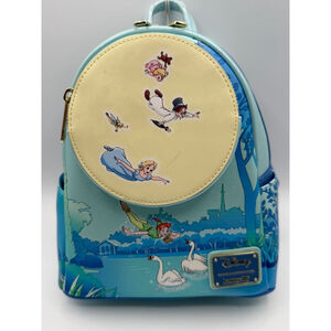 Disney Loungefly Peter Pan Mini Backpack Glow In The Dark Tinkerbell Wendy NWT